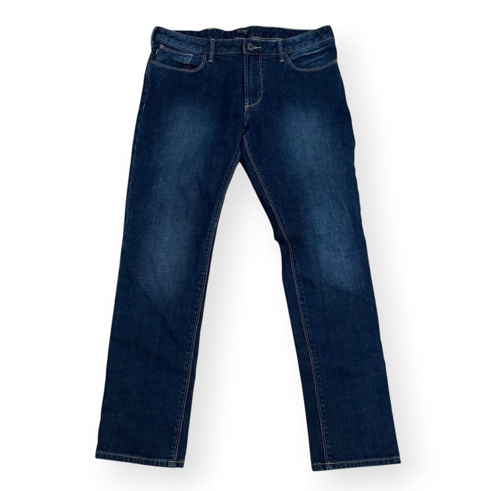 Armani Jeans J06 Slim Fit Dark Wash Stretch Denim Mens W32 L30 Blue Low Rise